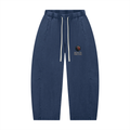Unisex Mineral Wash Barrel Leg Pants