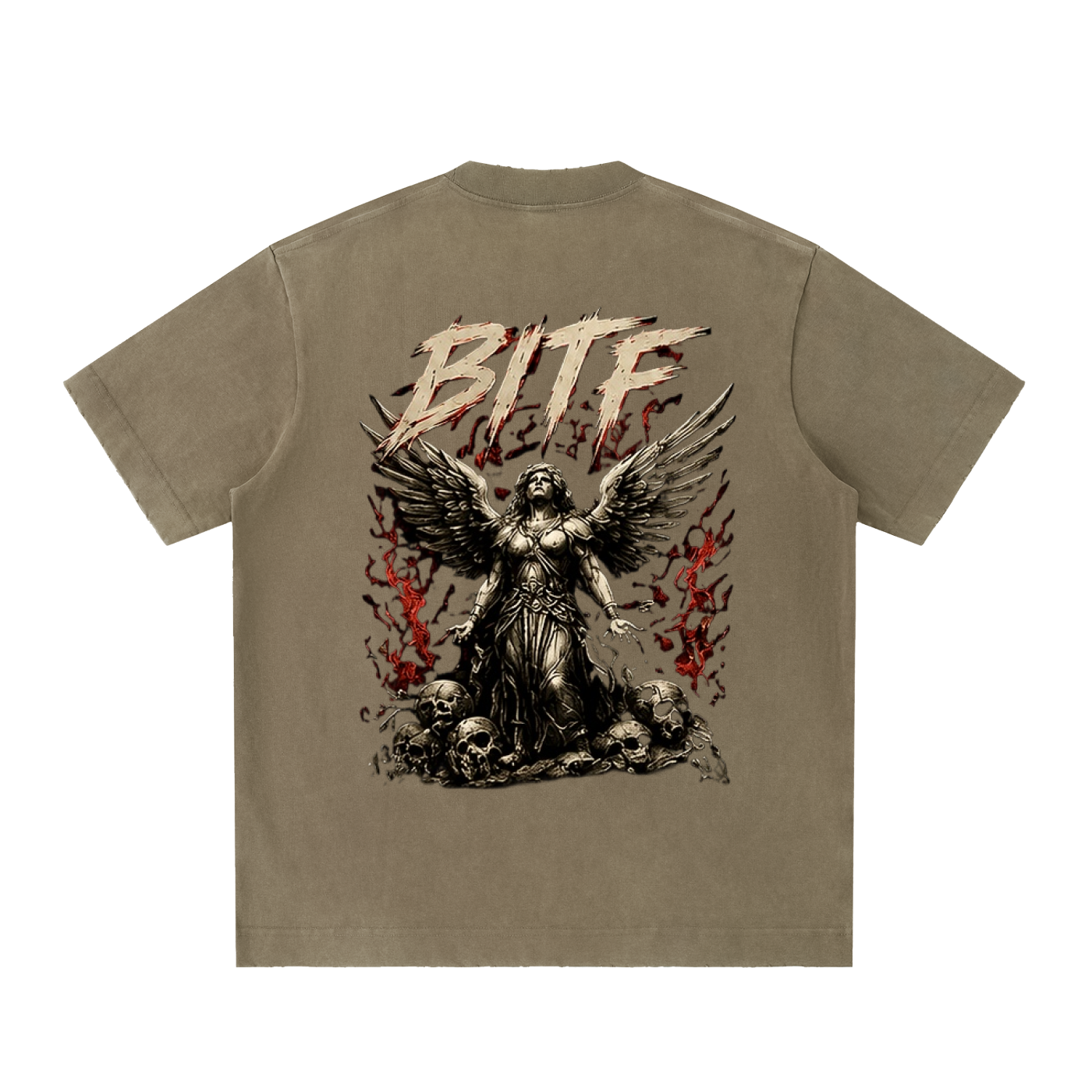 Heavyweight Vintage Washed Frayed T-Shirt by ODMPOD