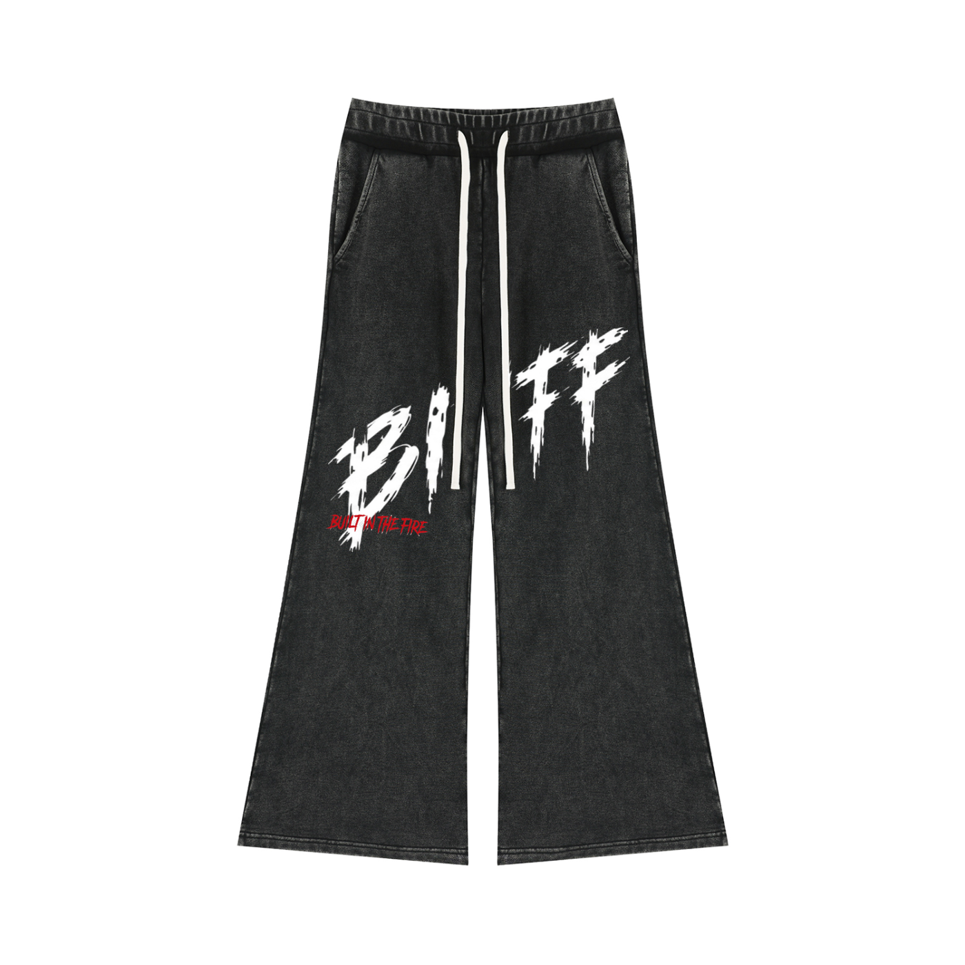 Ember-Washed Wide-Leg Sweatpants