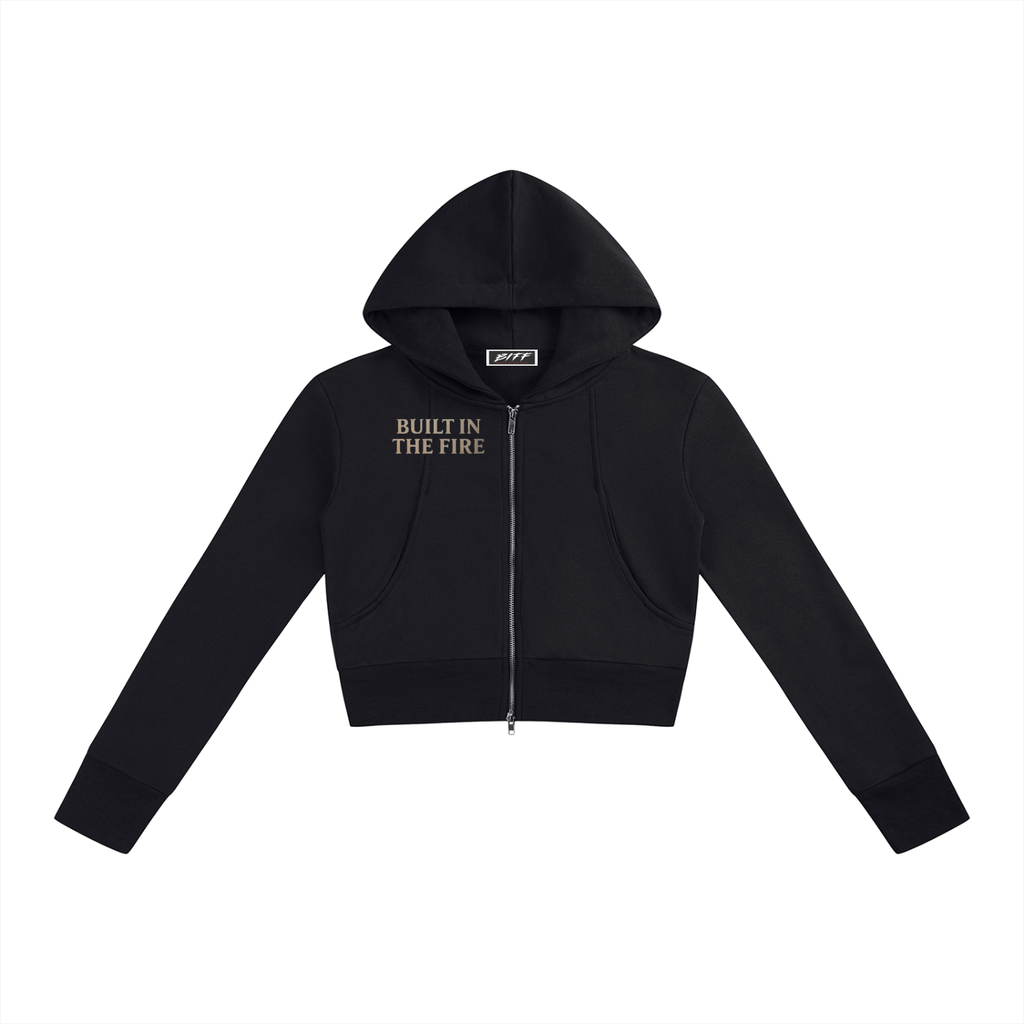 Der Built Crop Zip Hoodie