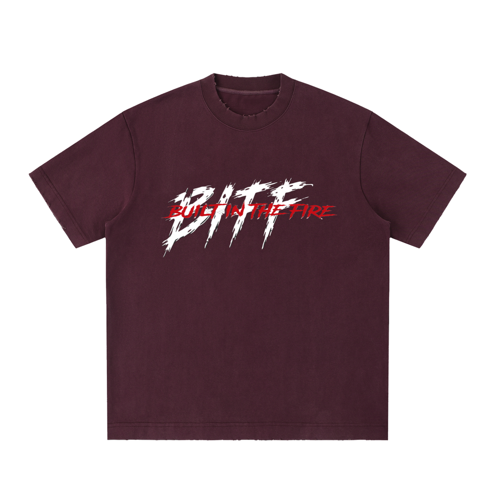 Heavyweight Vintage Washed Frayed T-Shirt by ODMPOD