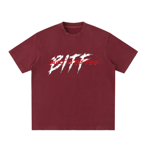 Heavyweight Vintage Washed Frayed T-Shirt by ODMPOD