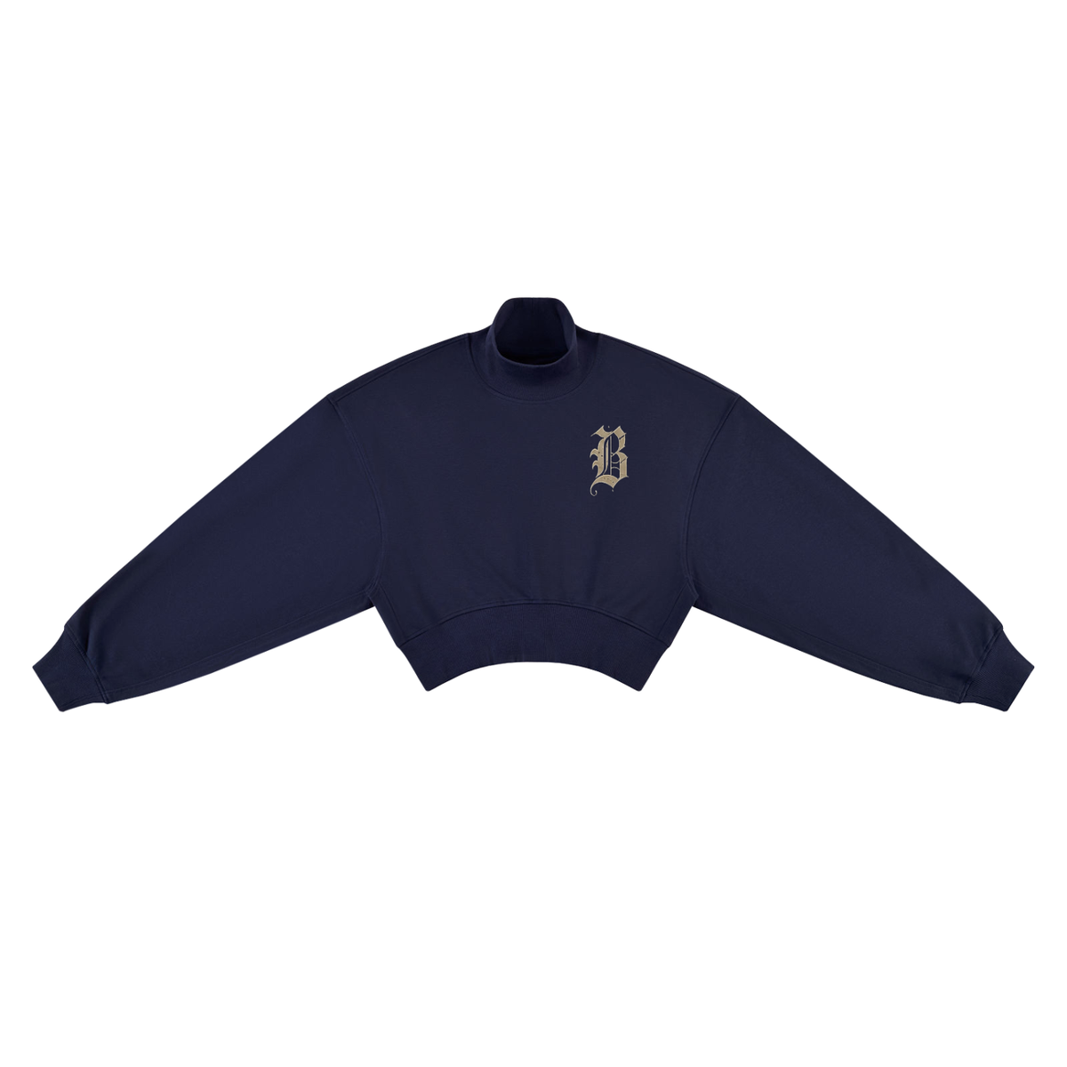 Women's Crop Mock Neck Sweatshirt