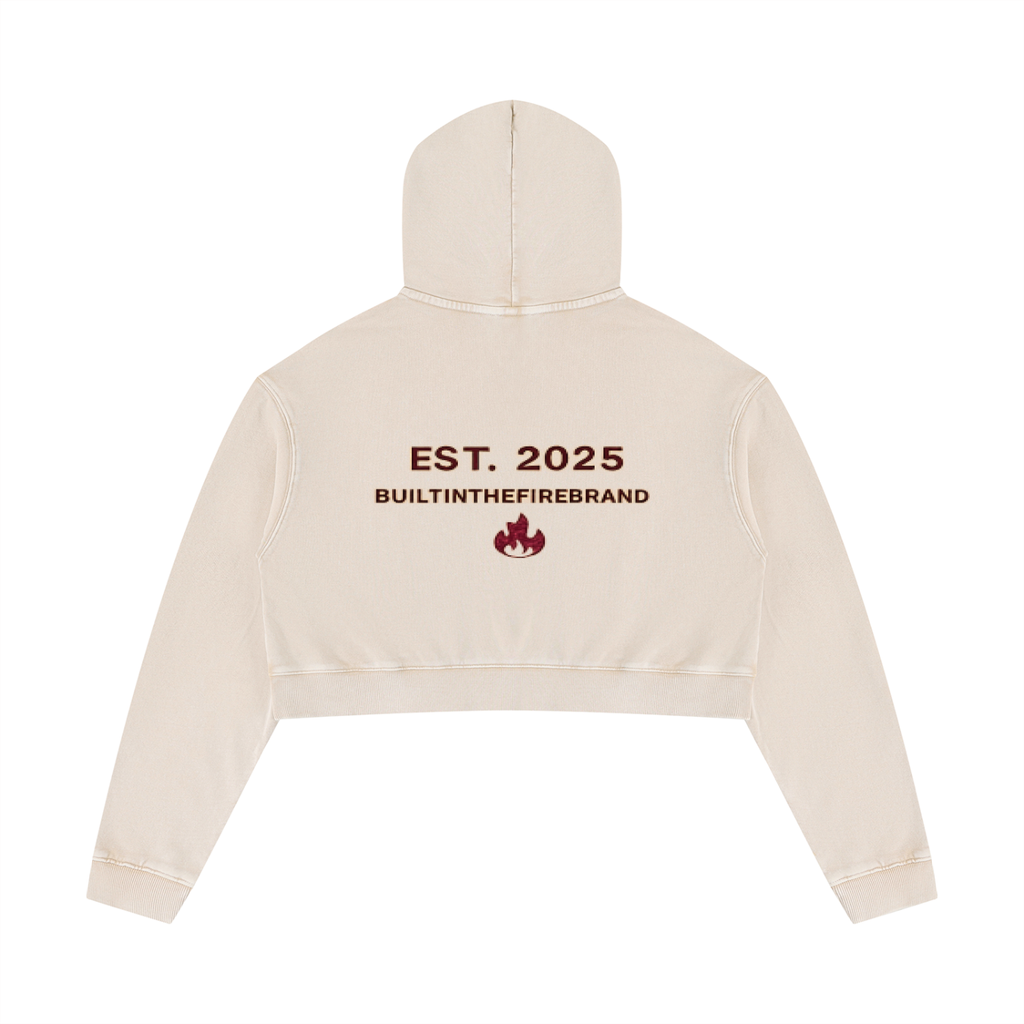 Forge-Washed Crop Hoodie