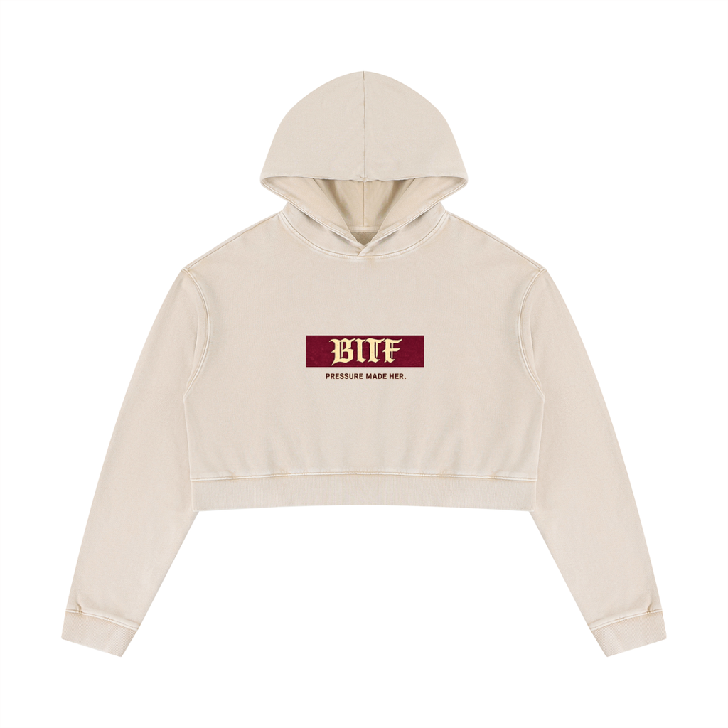 Forge-Washed Crop Hoodie
