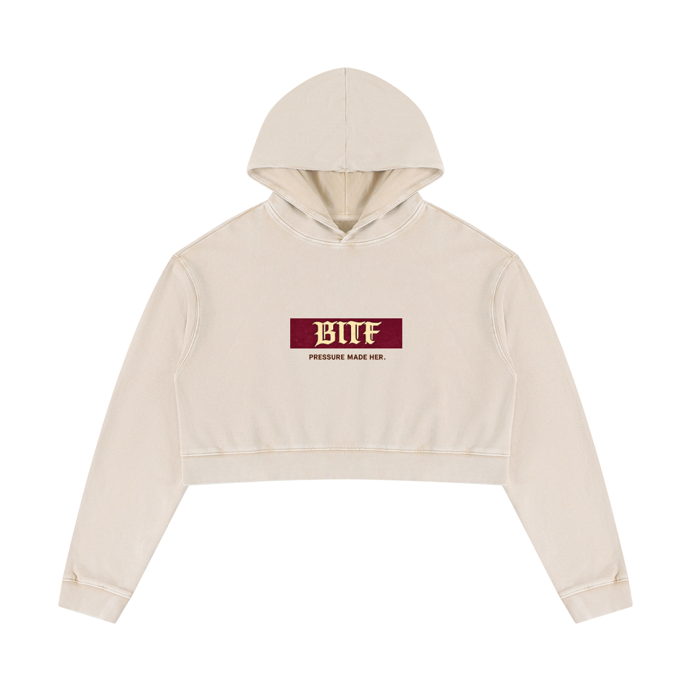 Forge-Washed Crop Hoodie