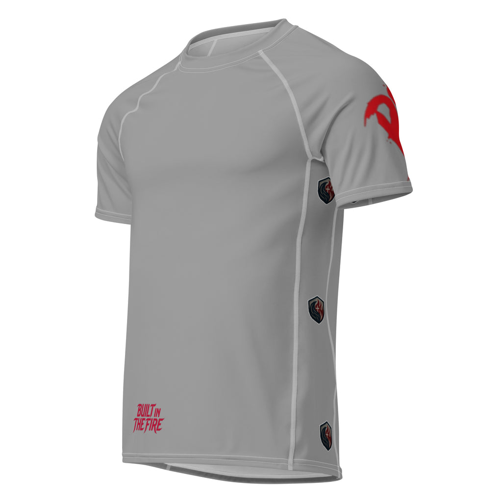 All-over print men’s rash guard by Builtinthefirebrand