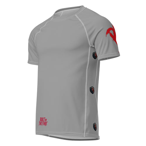 All-over print men’s rash guard by Builtinthefirebrand