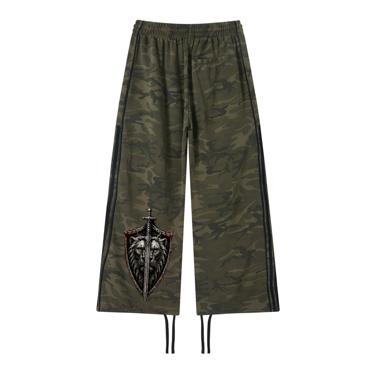 The Conviction Wide-Leg Sweatpants - Army Camo