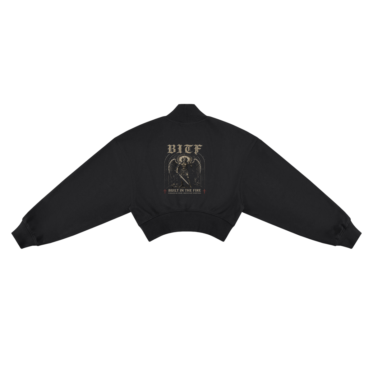 Women's Crop Mock Neck Sweatshirt