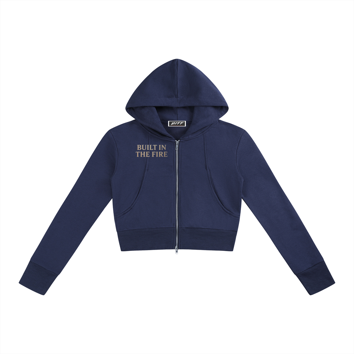 Der Built Crop Zip Hoodie